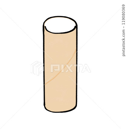 Illustration of toilet paper core Illustration of toilet paper core 119080369