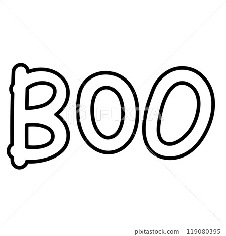 Outline illustration of BOO letters for Halloween, kid colouring book, art, painting, decoration, sticker, event, activity, patch, campaign badge, October element, icon, font, typography, text, icon Outline illustration of BOO letters for Halloween, kid colouring book, art, painting, decoration, sticker, event, activity, patch, campaign badge, October element, icon, font, typography, text, icon 119080395