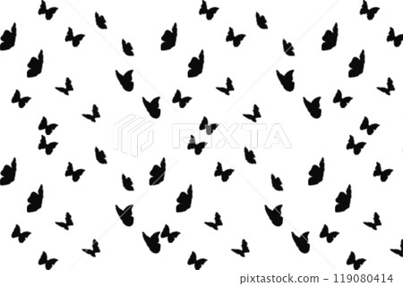 Butterfly silhouette vector illustration white background 119080414