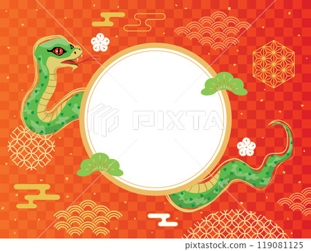 Year of the Snake background illustration 119081125