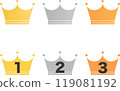 Crown illustration set that can be used for advertising and pop 119081192