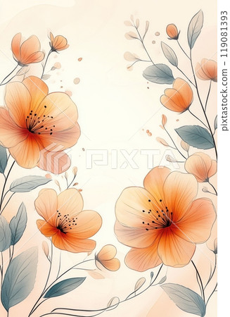 淡水彩花卉背景 119081393