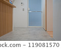 Laundry area connected to bathroom 119081570
