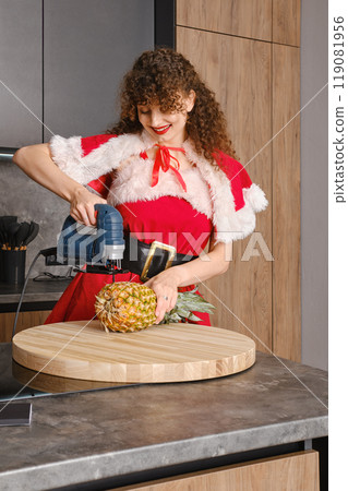 Grotesque and non-standard application of working tools in the kitchen 119081956