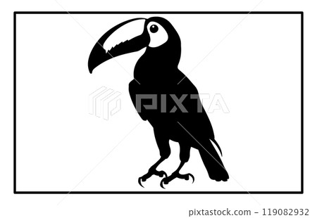 Toucan silhouettes, Toucan bird silhouette, Flying toucan silhouette 119082932
