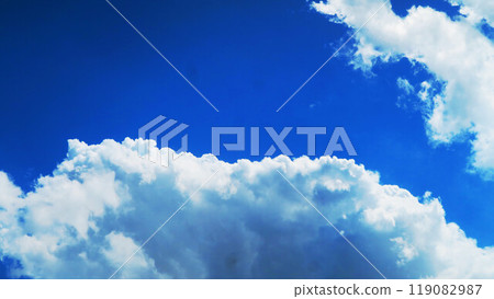 Sunny blue sky with white clouds 119082987