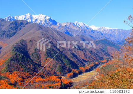 北阿爾卑斯山和秋葉 - 信州的自然 119083182