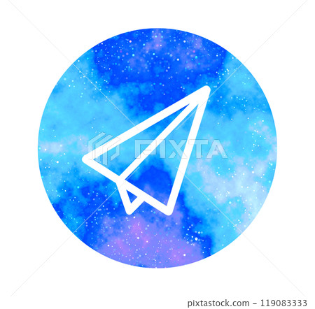 Marble starry sky | Paper plane icon Marble starry sky | Paper plane icon 119083333