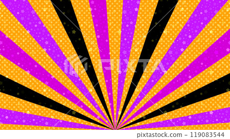 Halloween Colorful Concentration Lines 16:9 119083544