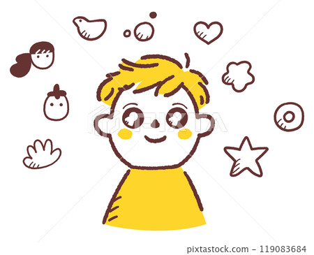 一個微笑的嬰兒或孩子,眼睛裡映著陰影 庫存例證材料 一個微笑的嬰兒或孩子,眼睛裡映著陰影 庫存例證材料 119083684