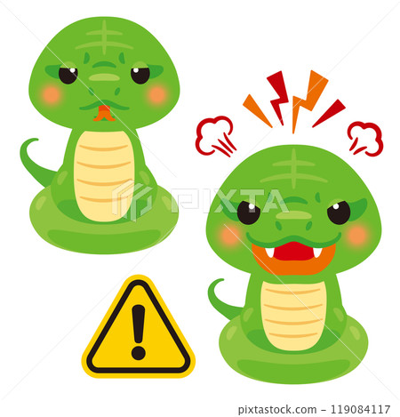 Threatening green snake character 2 Threatening green snake character 2 119084117