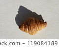 One croissant on with white background with hard light 119084189
