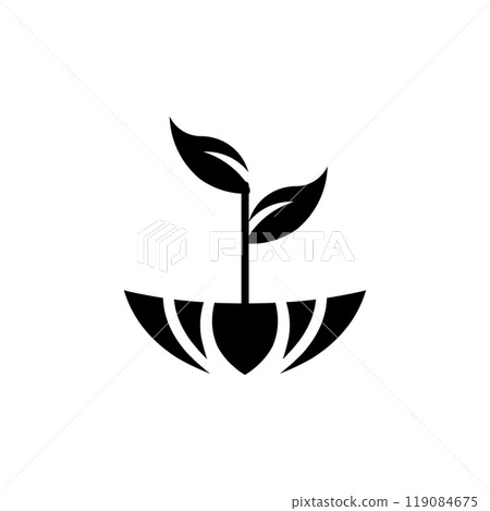 Sprout leaf icon logo design template isolated illustration Sprout leaf icon logo design template isolated illustration 119084675