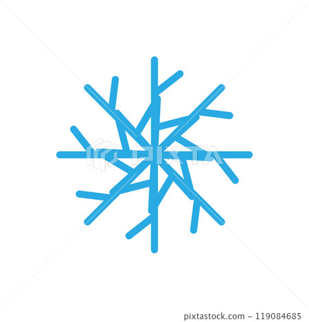 Snowflake icon logo design template isolated illustration Snowflake icon logo design template isolated illustration 119084685