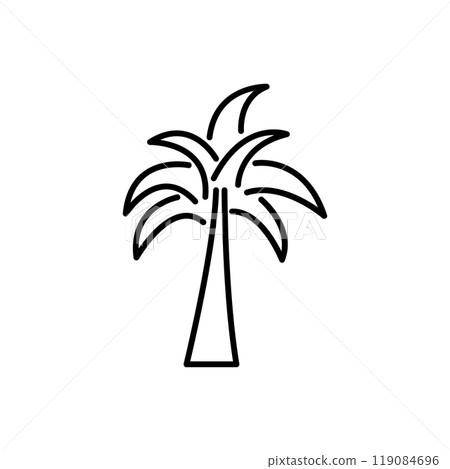 Palm tree icon logo design template isolated illustration Palm tree icon logo design template isolated illustration 119084696