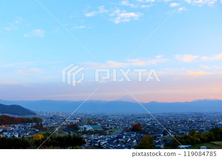 Mount Fuji from Kofu in November Mount Fuji from Kofu in November 119084785