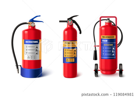 3d realistic fire extinguisher isolated vector 3d realistic fire extinguisher isolated vector 119084981