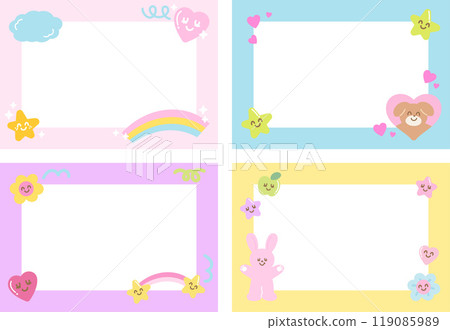 animal, vector, frame 119085989
