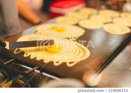 Thai style street food pancake in menu "Khanom Tokyo" 119086353