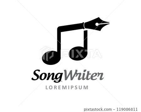 Song writer logo symbol or icon template Song writer logo symbol or icon template 119086811