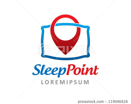 Pillow and point logo symbol or icon template Pillow and point logo symbol or icon template 119086826