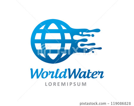 World Water logo symbol or icon template 119086828