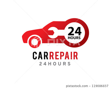Car Repair 24 Hours logo symbol or icon template 119086837