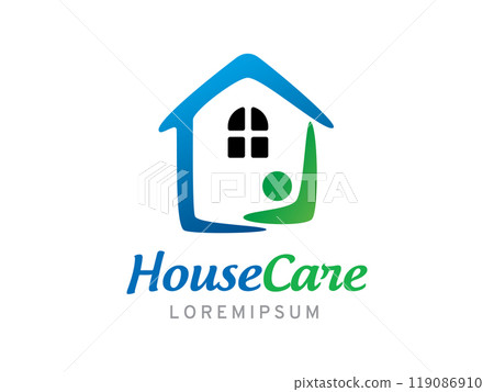 House Care. People and House Logo Template Design Vector. Icon. Symbol. Emblem. House Care. People and House Logo Template Design Vector. Icon. Symbol. Emblem. 119086910