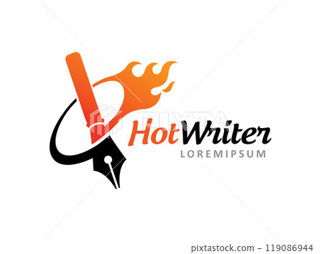 Hot Writer logo symbol or icon template 119086944