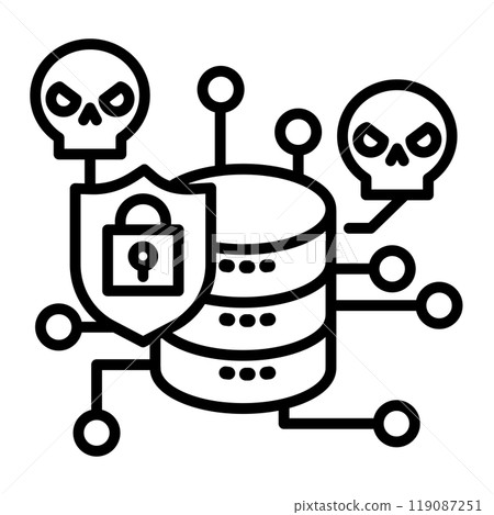 防止未經授權存取伺服器的圖示。 防止未經授權存取伺服器的圖示。 119087251