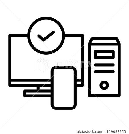 Usable laptop and mobile phone icons. Usable laptop and mobile phone icons. 119087253