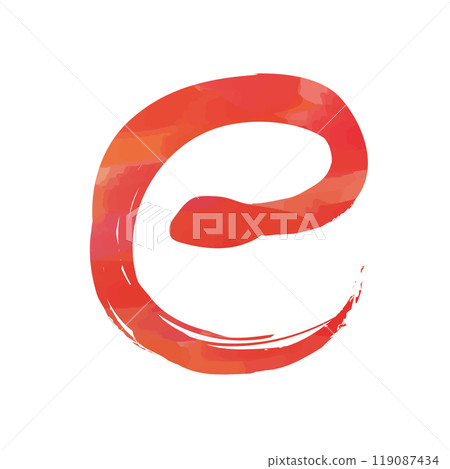 Watercolor snake character illustration material 119087434