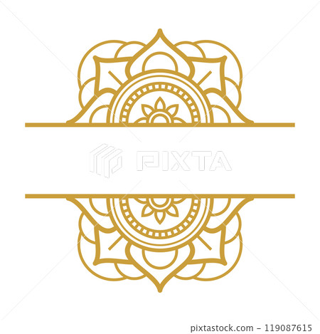 Mandala Wedding Ornament Gold Vector Designs 119087615