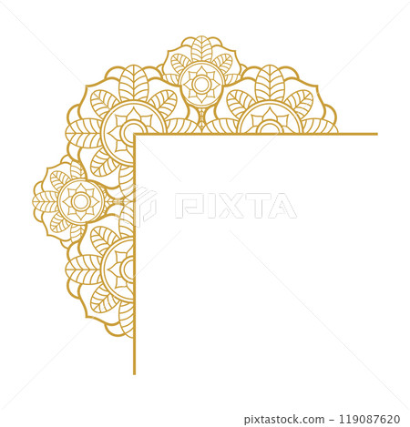 Mandala Wedding Ornament Gold Vector Designs 119087620