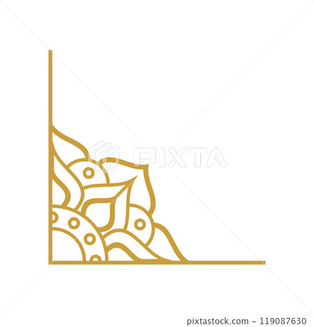 Mandala Wedding Ornament Gold Vector Designs 119087630