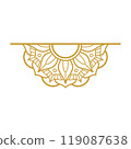 Mandala Wedding Ornament Gold Vector Designs 119087638