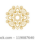 Mandala Wedding Ornament Gold Vector Designs 119087640