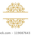 Mandala Wedding Ornament Gold Vector Designs 119087643