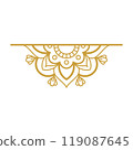 Mandala Wedding Ornament Gold Vector Designs 119087645