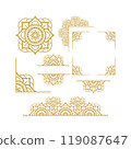 Mandala Wedding Ornament Gold Vector Designs 119087647