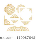 Mandala Wedding Ornament Gold Vector Designs 119087648