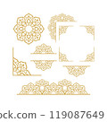 Mandala Wedding Ornament Gold Vector Designs 119087649