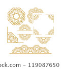 Mandala Wedding Ornament Gold Vector Designs 119087650