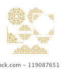 Mandala Wedding Ornament Gold Vector Designs 119087651