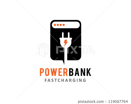 Power bank logo symbol or icon template 119087764