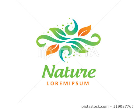 Nature Leaf Logo Template Design Vector. Icon. Symbol. Emblem. 119087765
