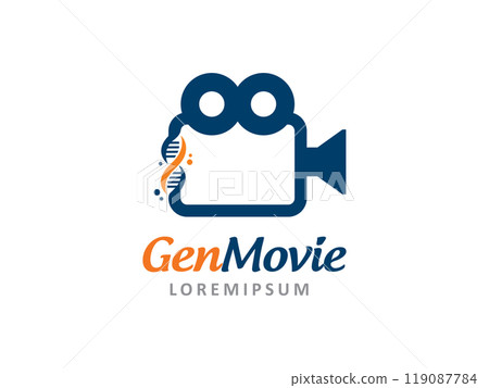 DNA Movie logo symbol or icon template DNA Movie logo symbol or icon template 119087784