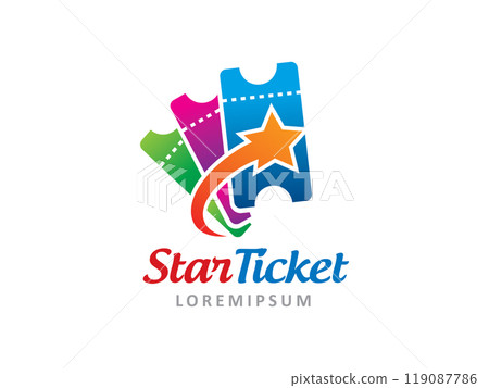 Star Ticket logo symbol or icon template Star Ticket logo symbol or icon template 119087786
