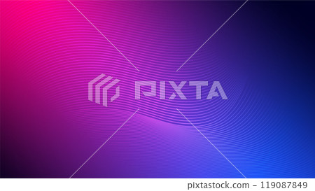 Smooth Gradient Flow with Wavy Lines on Pink-Blue Background 119087849