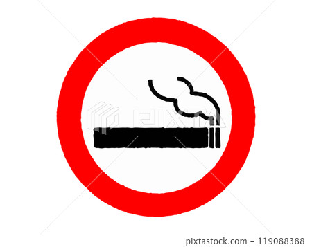 Smoking allowed sign hand-drawn icon Smoking allowed sign hand-drawn icon 119088388
